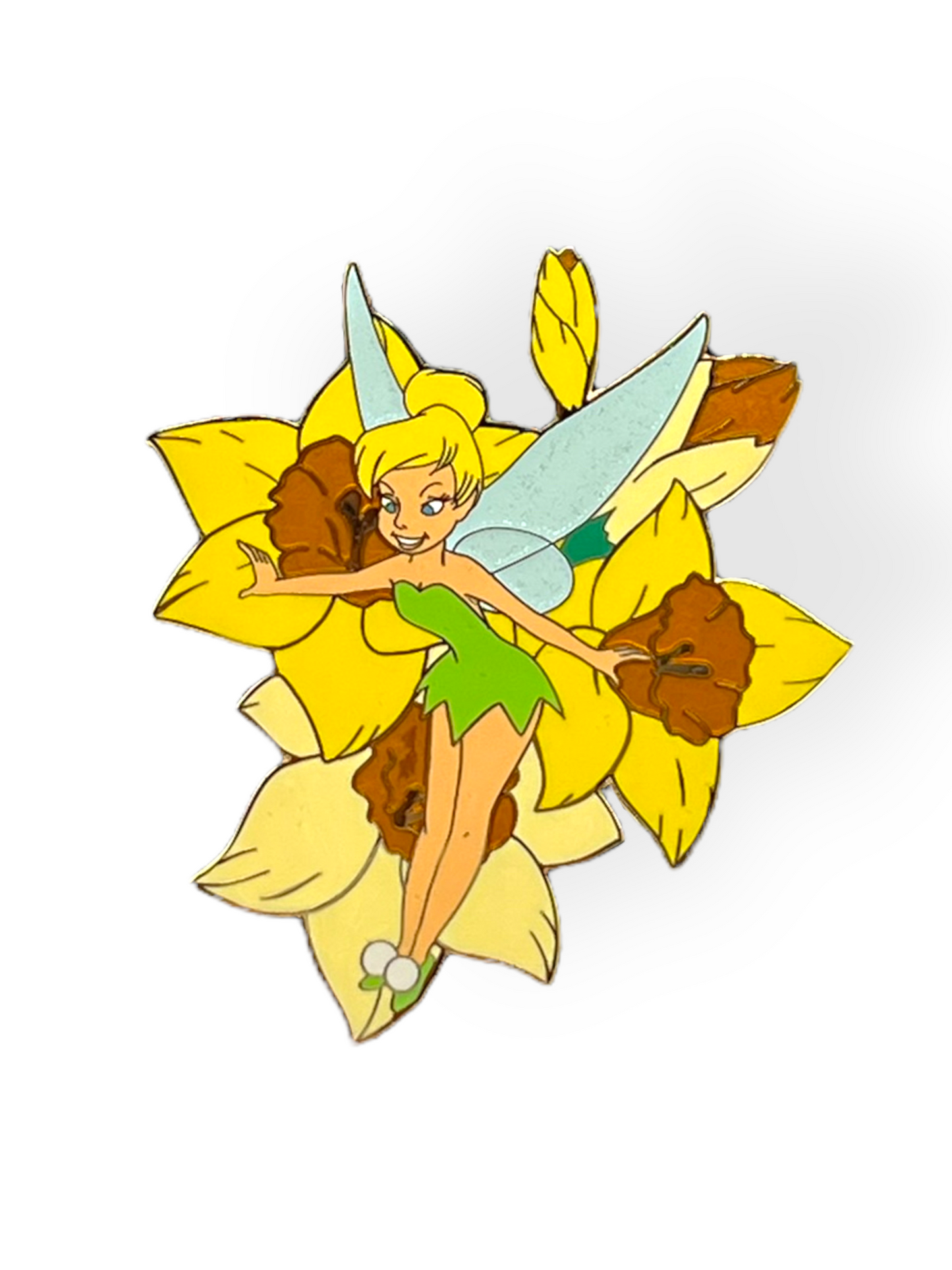 Disney Auctions Tinker Bell With Yellow Flowers Pin