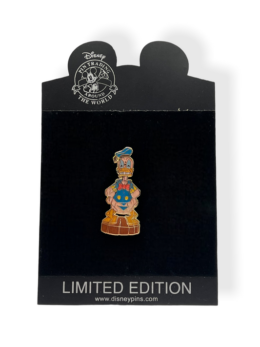 Disney Shopping Donald Wooden Statue Pin