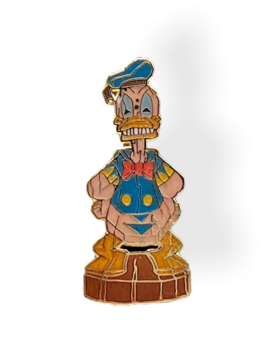 Disney Shopping Donald Wooden Statue Pin