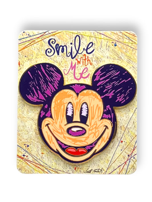 WDW Featured Artist Collection Mickey Smile With Me Jumbo Pin