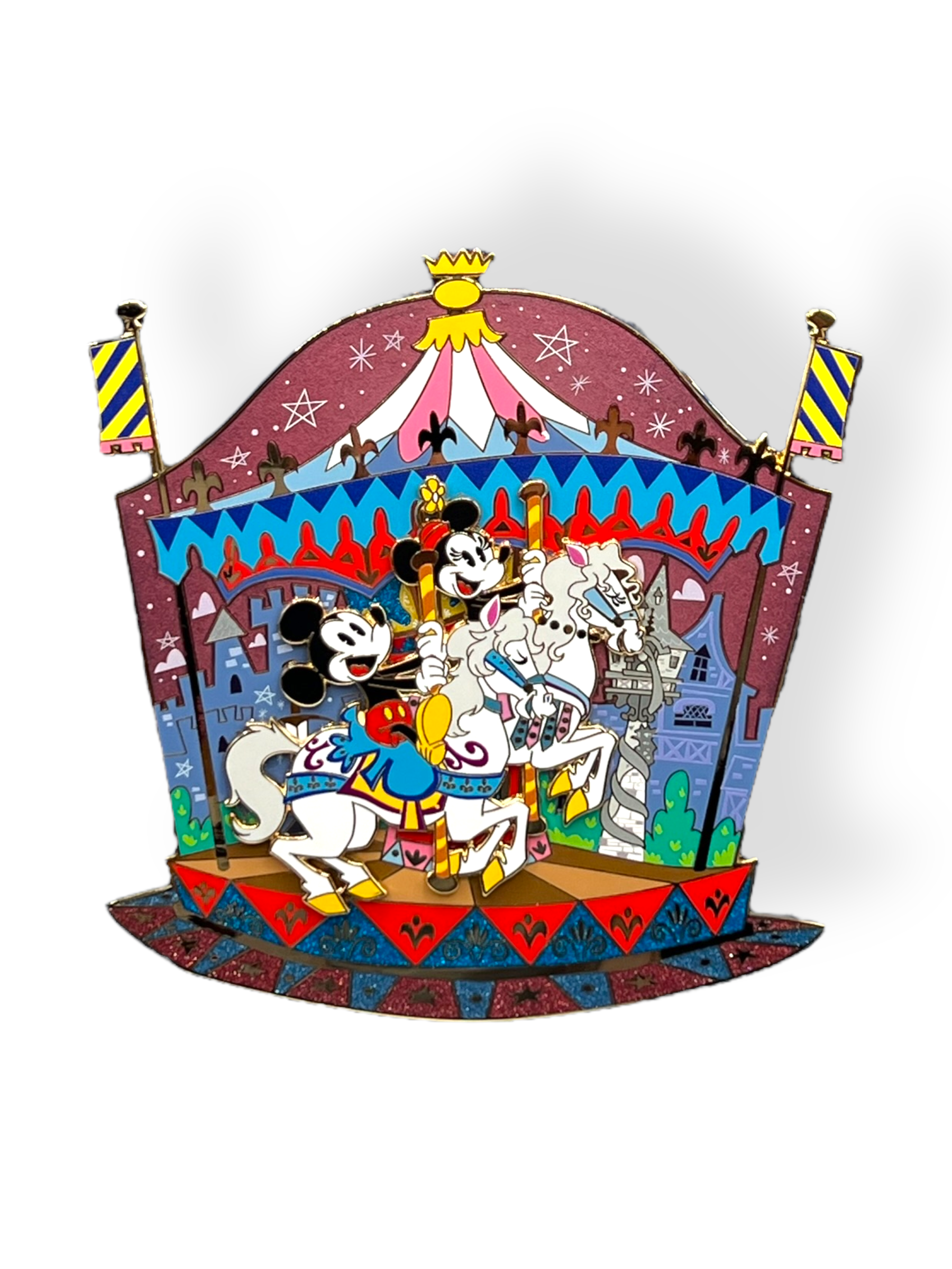 Disneyland Park Mickey and Minnie Carousel Super Jumbo Pin