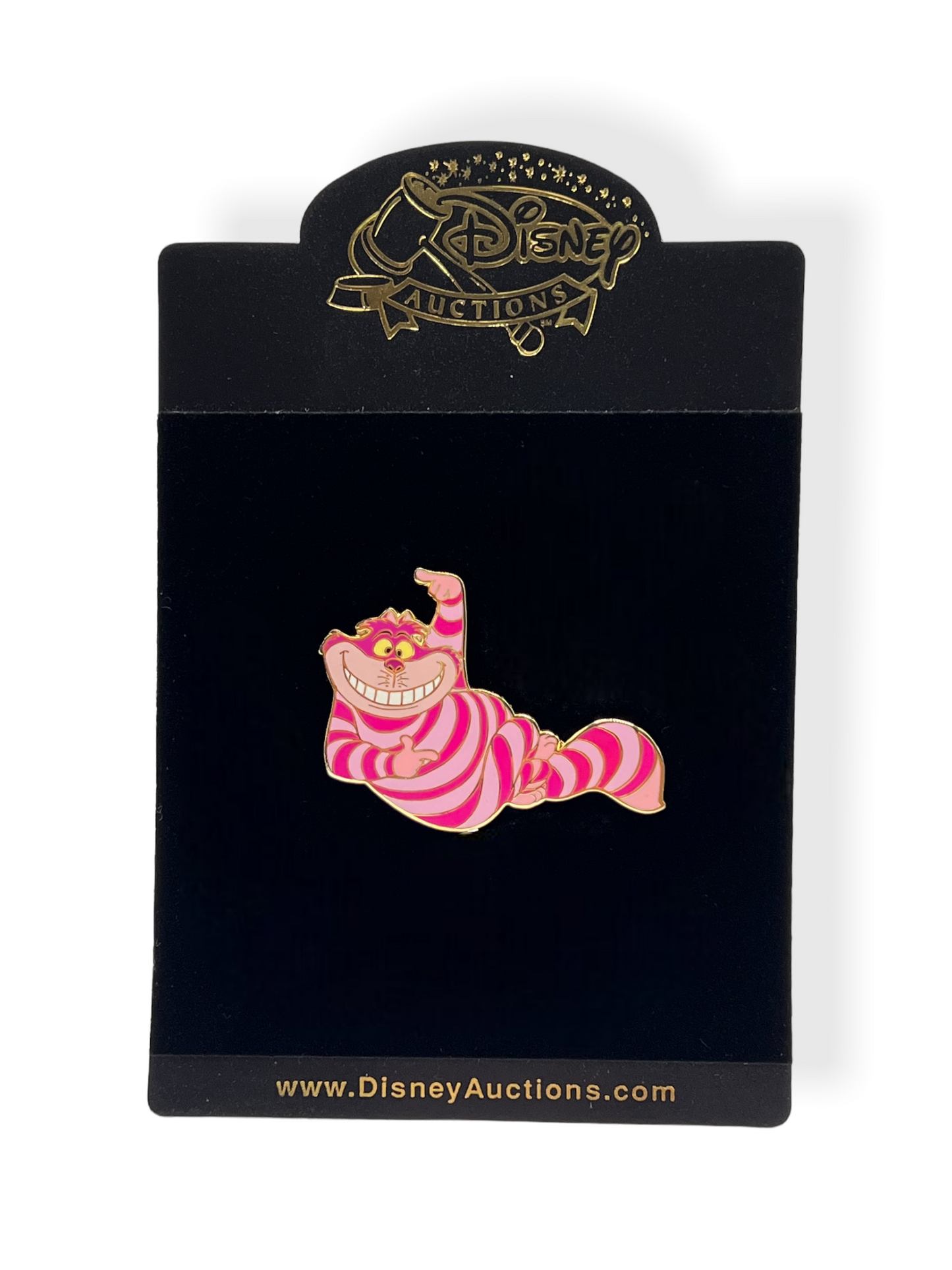 Disney Auctions Cheshire Cat Pointing He Went That Way Pin
