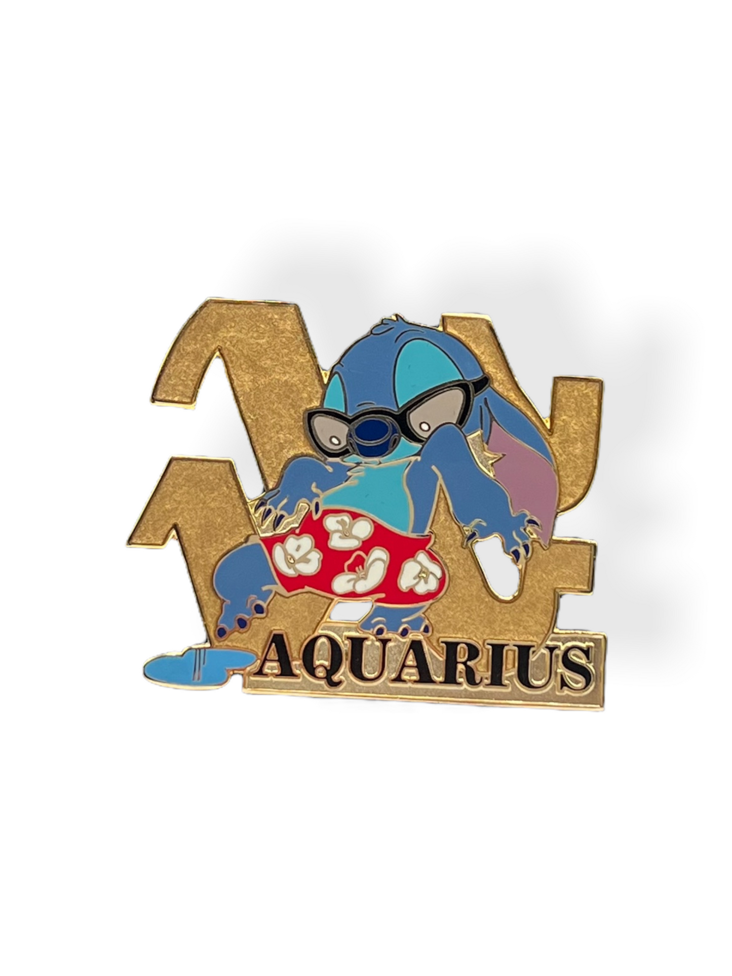 Disney Auctions Stitch Zodiac Aquarius Pin