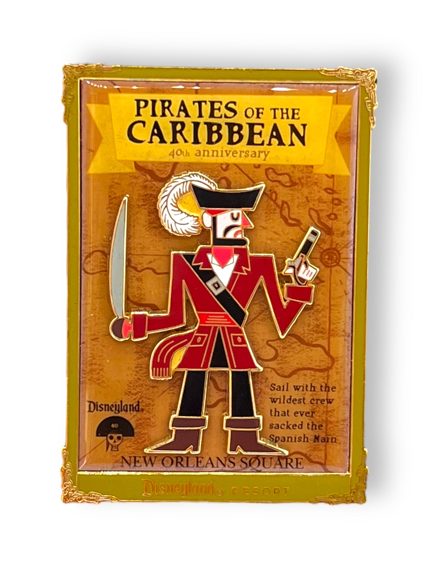 40th Anniversary Pirates of the Caribbean Jumbo Pin