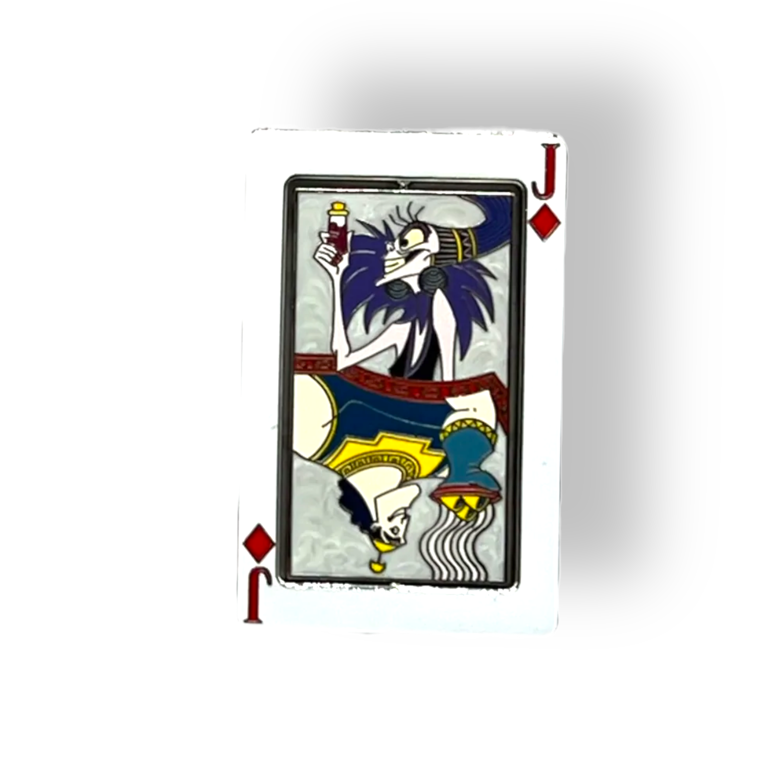 Heros vs. Villains Playing Card Spinner Pin